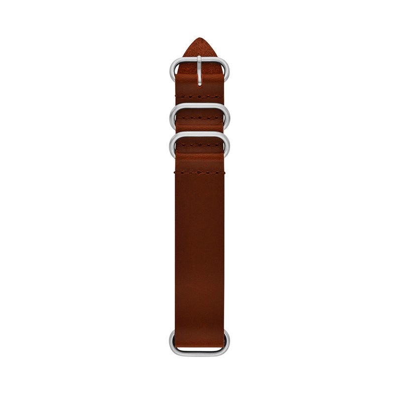 Fossil Mens 22mm Leather Interchangeable Watch Band Strap Color Brown Model S221521 - Image 2