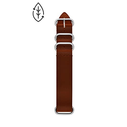 Fossil Mens 22mm Leather Interchangeable Watch Band Strap Color Brown Model S221521 - Image 3