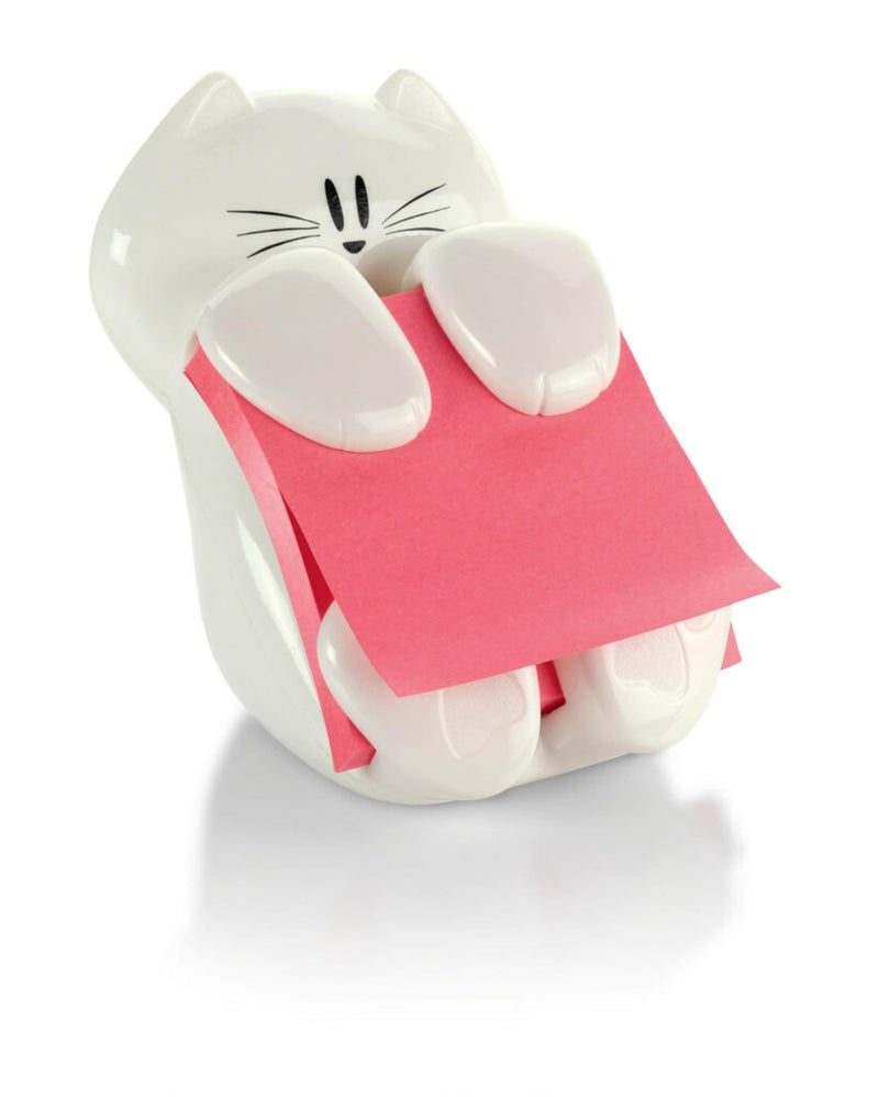 Post-it Pop-up Note Dispenser Cat Design 3x3 in 1 Dispenser/Pack (CAT-330 White) - Image 1