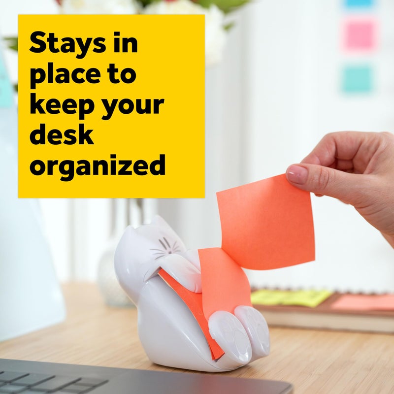 Post-it Pop-up Note Dispenser Cat Design 3x3 in 1 Dispenser/Pack (CAT-330 White) - Image 4