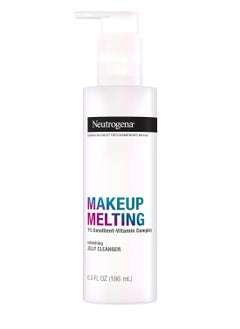 Neutrogena Neutrogena Makeup Melting Refreshing Jelly Cleanser, 7% Emollient-Vitamin Complex, Gentle Face & Eye Makeup Remover to Melt Stubborn Makeup, Cleanse & Condition Skin, Oil-Free, 6.3 fl. Oz  - Image 1