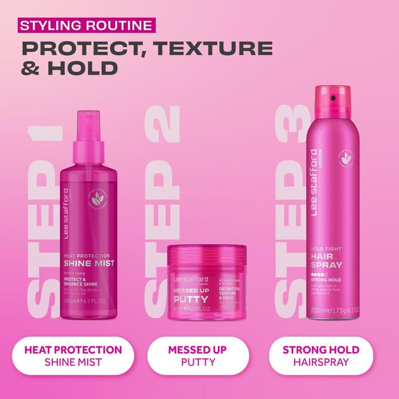 Lee Stafford بومادة تصفيف الشعر من لي ستافورد | معجون مشوش - شمع خفيف الوزن وقابل للتشكيل، لجميع الأطوال، تثبيت قوي للتكثيف والتعريف، مهدئ للشعر المتطاير، تسريحة سلسة للخلف، للرجال والنساء - Image 4