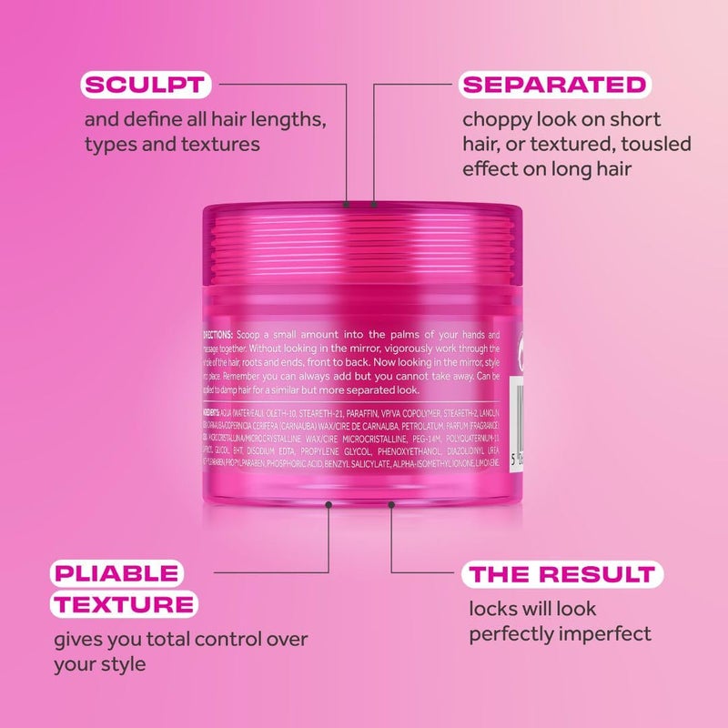 Lee Stafford بومادة تصفيف الشعر من لي ستافورد | معجون مشوش - شمع خفيف الوزن وقابل للتشكيل، لجميع الأطوال، تثبيت قوي للتكثيف والتعريف، مهدئ للشعر المتطاير، تسريحة سلسة للخلف، للرجال والنساء - Image 3