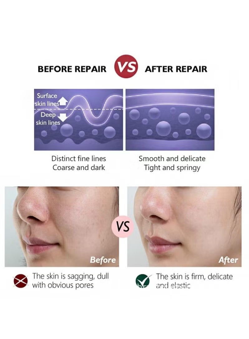 Vibrant Glamour كريم ريتينول ديل فايبرانت غلمر، كريم مضاد للتقدم في السن (قطعتان) لشد التجاعيد، كريم شد وتجديد ريتينول، 30 جرام لكل زجاجة - Image 4