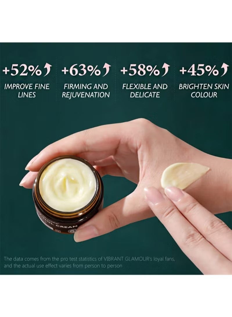 Vibrant Glamour كريم ريتينول ديل فايبرانت غلمر، كريم مضاد للتقدم في السن (قطعتان) لشد التجاعيد، كريم شد وتجديد ريتينول، 30 جرام لكل زجاجة - Image 3