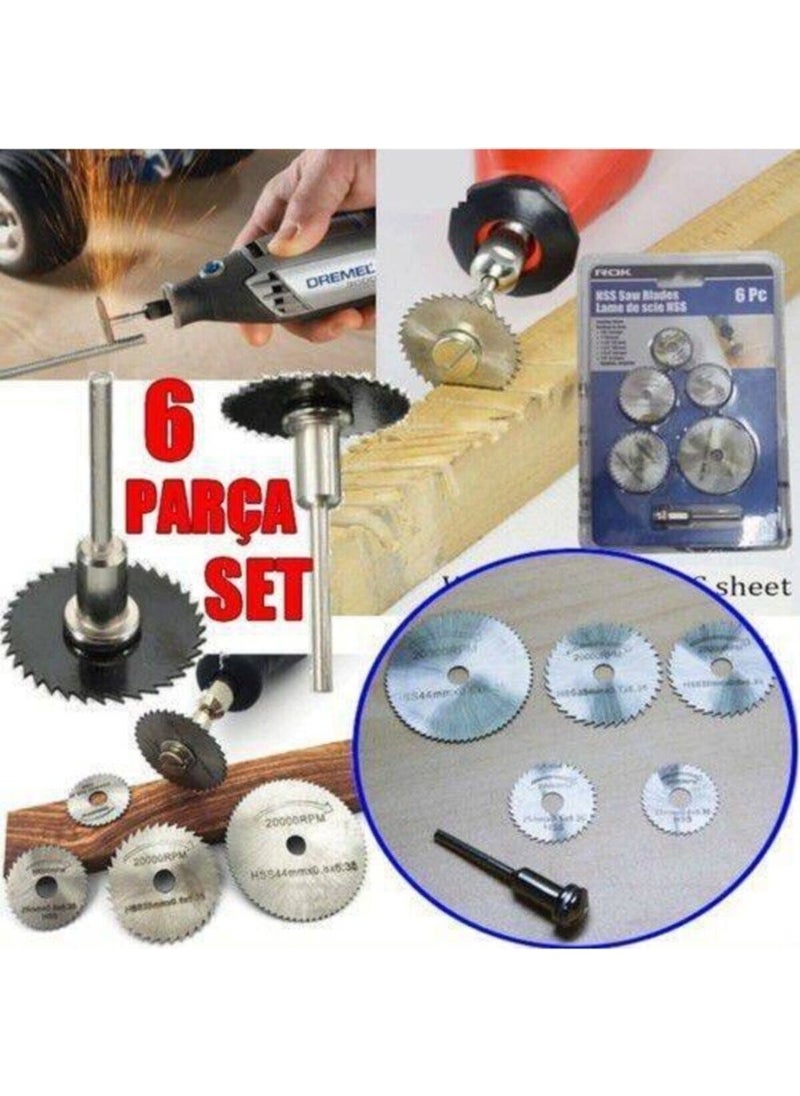 Wuvera 6 Pieces Wood Mini Drill Saw Bit Mouth 