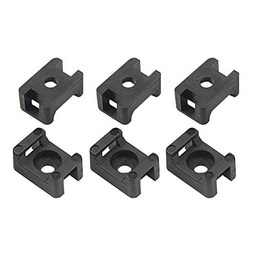 BGTXINGI XINGYHENG 120PCS 3 Values Saddle-type Cable Tie Mount Bases for Cable Wire Tubing Sleeving Conduit Adjustable Cable Tie Holder Set Matched with 120PCS Black Flexible Zip Ties(Black) - Image 4