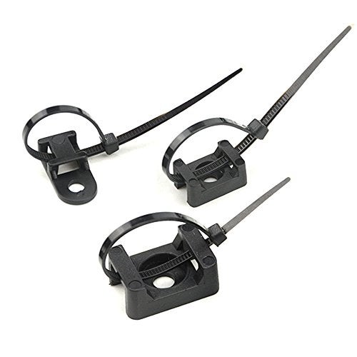 BGTXINGI XINGYHENG 120PCS 3 Values Saddle-type Cable Tie Mount Bases for Cable Wire Tubing Sleeving Conduit Adjustable Cable Tie Holder Set Matched with 120PCS Black Flexible Zip Ties(Black) - Image 5