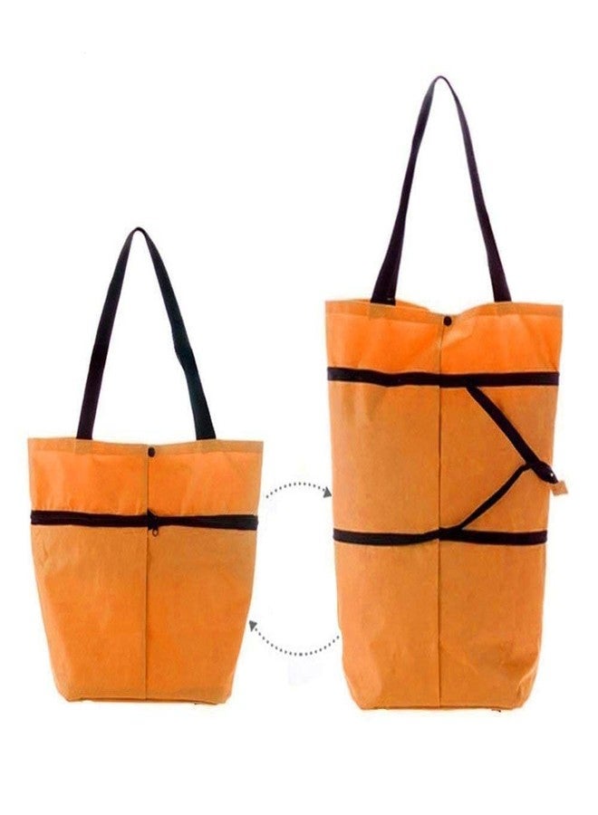 PHILBENT Foldable Shopping Trolley Bag with Wheels Folding Travel with Wheels Folding Travel Luggage Bag Vegetable, Grocery - Image 5