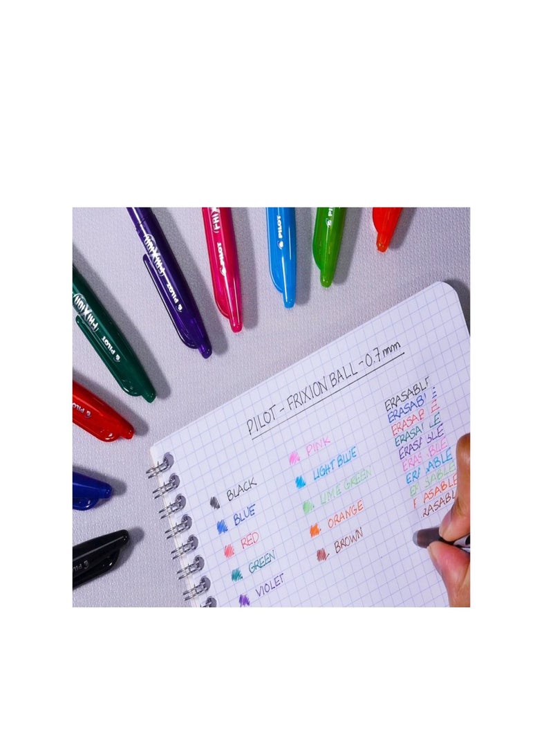 PILOT 4-Piece Frixion Erasable Ball Pen 0.7mm Tip Multicolour  - Image 4