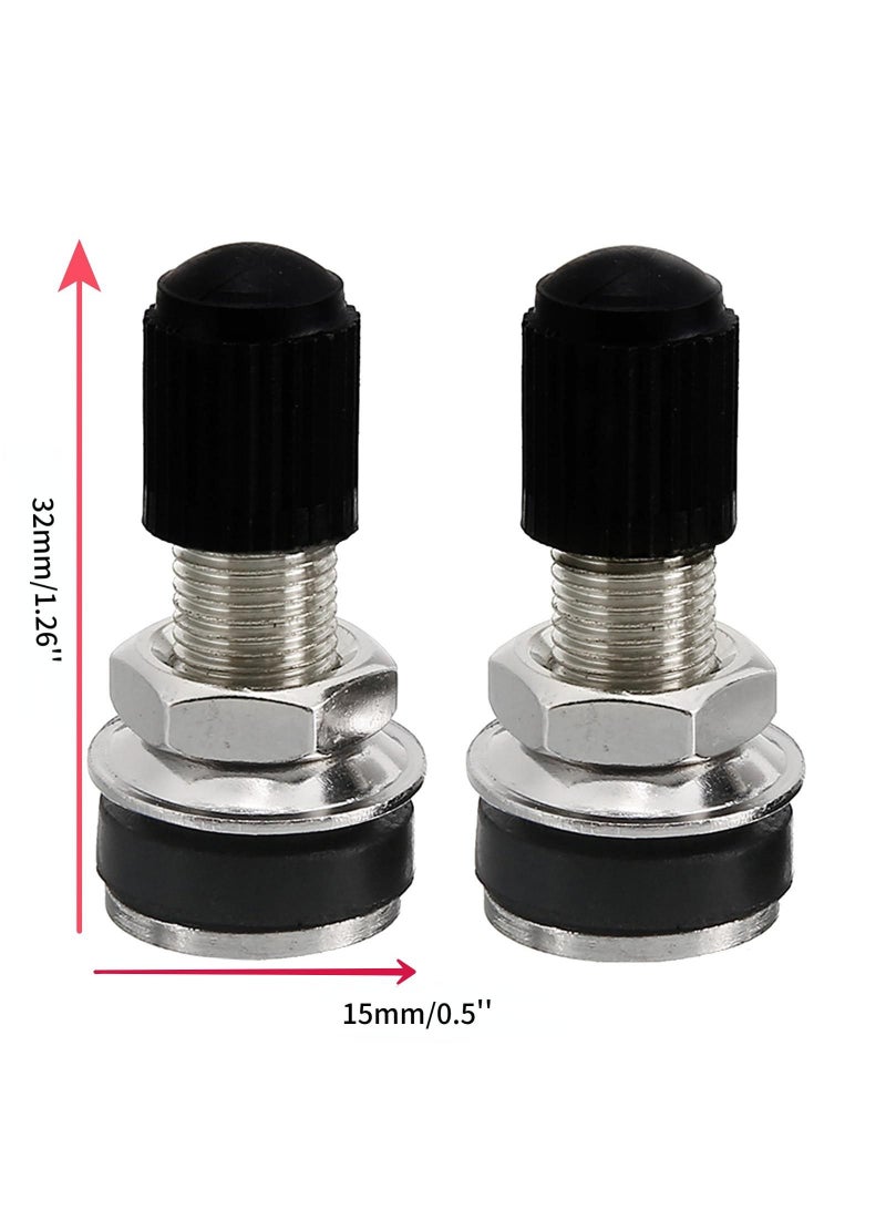Generic 2PCS Motorcycle Wheel Valve 32mm-Motorbike Scooter Bike Quad Tubeless Mountain Tyre Valve Dustcap General-purpose  - Image 2