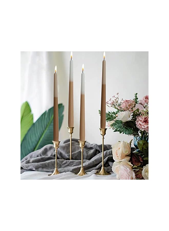 Green Tiger Wild Bluebell Scent Color Taper Candles | Luxury Handmade Dip Dye Scented Stick Candles | Long Dinner Candle for Wedding Home Decor - 6 Pack Set - Image 5