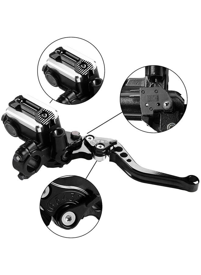 LAMAY Motorcycle Tuning Parts Brake Pump CNC Front Brake Upper Pump 22MM Clutch Handbrake Assembly Hydraulic Disc Brake Pump (Color : Black) - Image 2