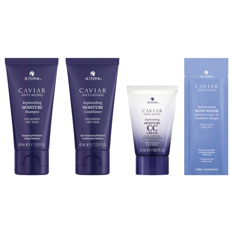 Alterna Haircare CAVIAR Anti-Aging Replenishing Moisture Trial Kit - Shampoo, Conditioner, Leave-In CC Cream | For Dry, Brittle Hair | Protects, Restores and Hydrates | Sulfate Free - Image 3