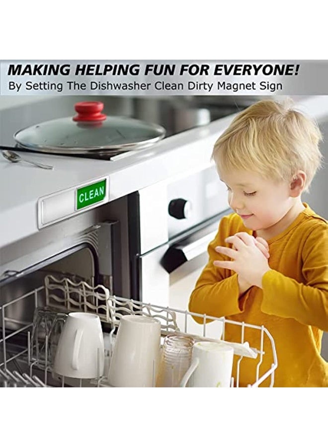 Generic Dishwasher Magnet Dishwasher Magnet Dishwasher Indicator Clean and Dirty Sign Dishwasher Magnetic Sign Clean Dirty Magnet Clean Dirty Magnet for Washer Dryer  - Image 5