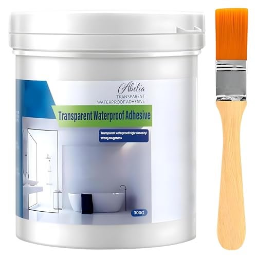 Abelia 300gm Crack Seal Waterproof Glue with Brush – Transparent Leak Repair Adhesive for Roof, Pipe, Wall & Tiles (Pack of 1) - Image 1