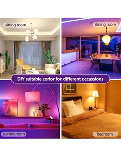 QUTOOB LED Wi-Fi Bluetooth Bulb, Control From Your iPhone or Android From Anywhere, Works With Alexa Google Assistant, 16Million Colors Dimmable Light 8 Different Modes Power Saving, 10W Smart Bulb Pack Of 3  - Image 5