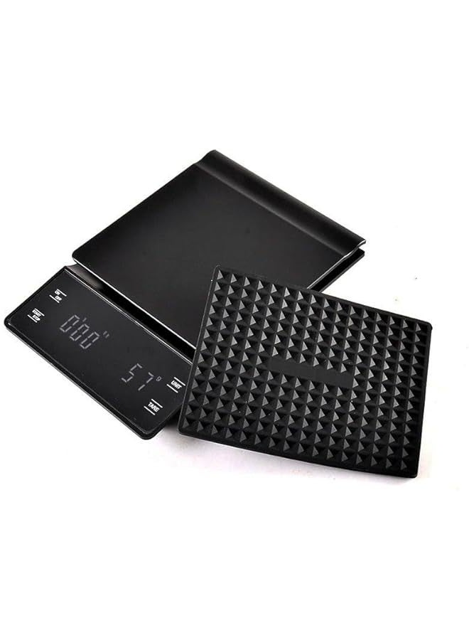 بيوينتي ميزان قهوة مع مؤقت بقدرة 3 كيلوجرام/0.1 جرام دقة عالية لقياس القهوة للتحضير اليدوي والإسبريسو، مع شاشة LED خلفية، ميزان قهوة إلكتروني للمطبخ لقهوة التحضير اليدوي مع مؤقت - Image 2