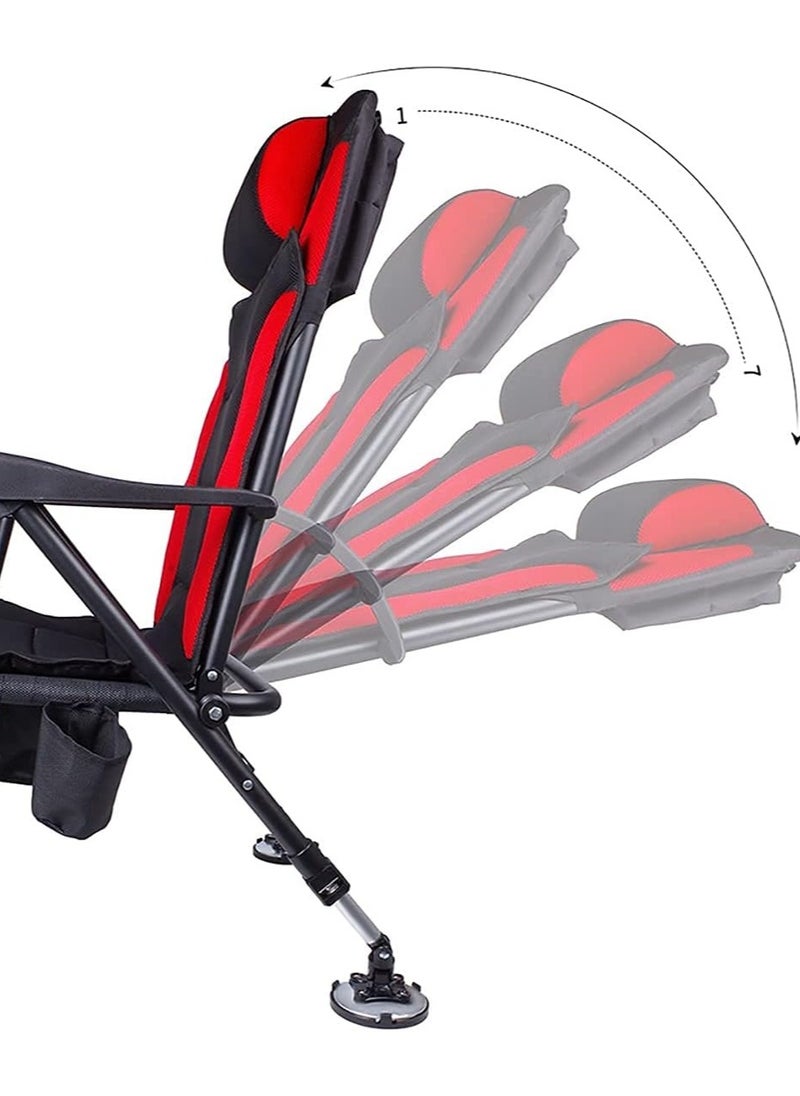 Generic - Folding Fishing Chair Recliner Camping Chair Heavy Outdoor Picnic Fishing Ergonomic Seat Adjustable Backrest And Leg Multi-Functional Fishing Rack With Storage Bags - Image 1