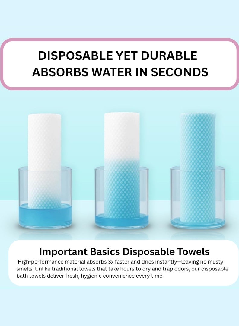 30-Pack Extra Large Disposable Towels 80x160cm, Non-Woven Highly Absorbent Disposable Bath Towels with Lint-Free, Eco-Friendly Disposable Beach Towel for Travel, Spa, Salon & Camping - Image 2