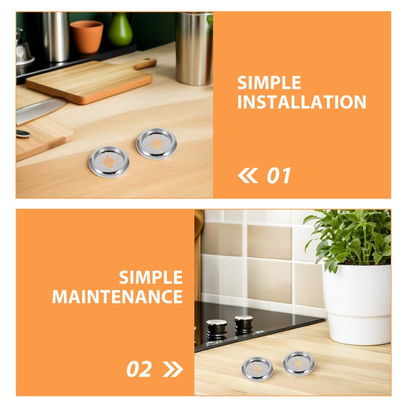 Universal Gas Stove Knob Base Replacement Set 6PCS Compatible with BBQ Grill Cooktop Oven - Image 4