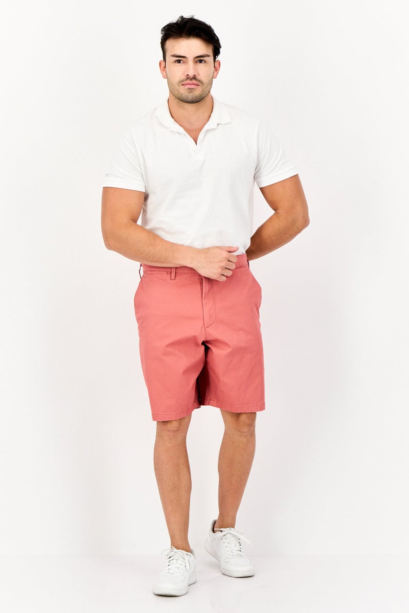 GAP Men Regular Fit Solid 10 Inseam Chino Shorts, Washed Red - Image 3
