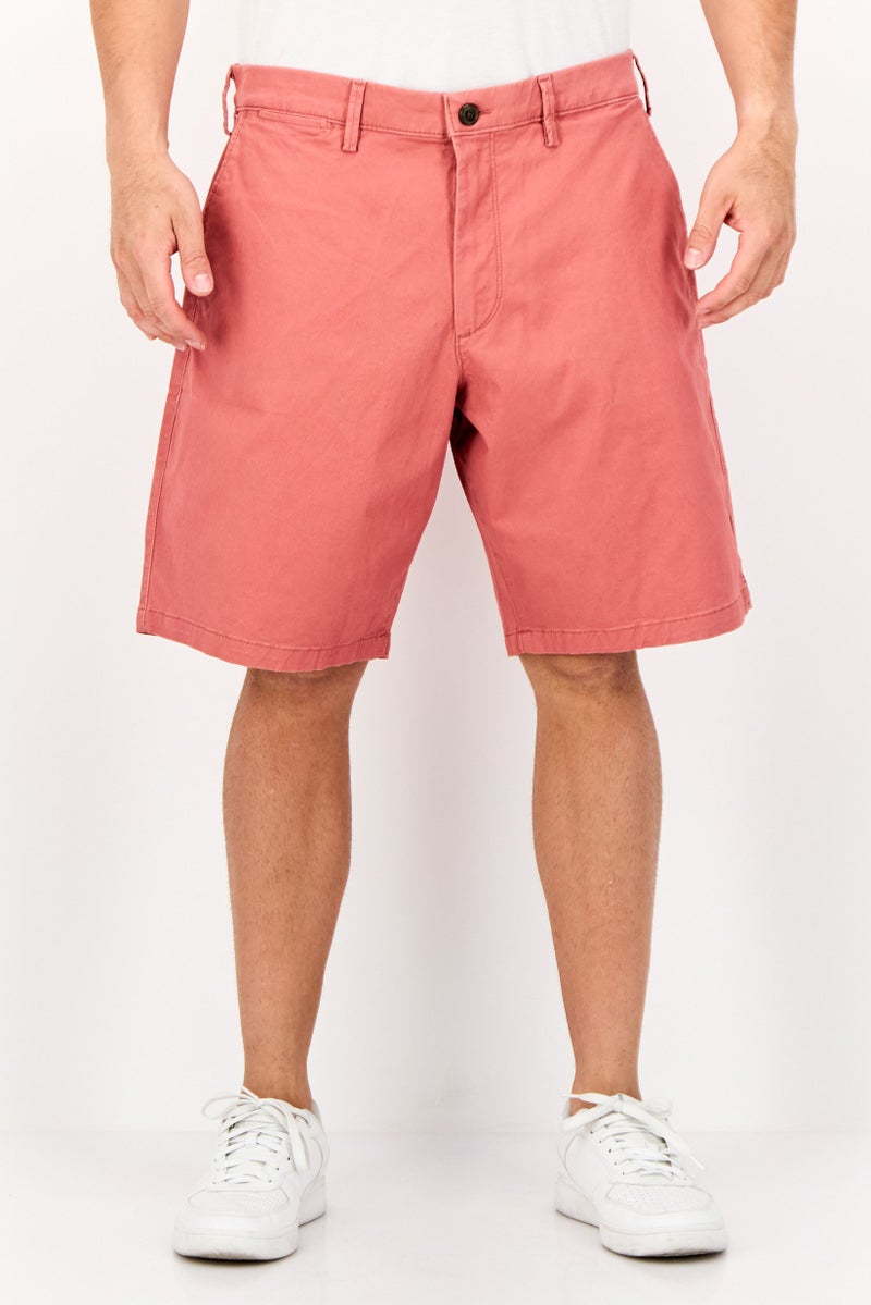 GAP Men Regular Fit Solid 10 Inseam Chino Shorts, Washed Red - Image 1