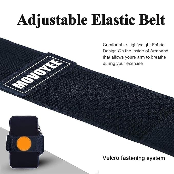 AIG Unisex Universal Sports Arm Band for Mobile | Arm Band Phone Holder for Running | Compatible Upto 6.5" Inch Mobile Phones - Deep Black - Image 5