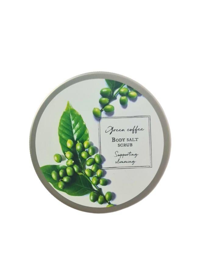 الصابون والأصدقاء مقشر الجسم بالقهوة الخضراء والملح والسكر من سوب آند فريندز - مقشر طبيعي لتقشير البشرة وتنحيفها مع الكافيين والزيوت النباتية، 220 غرام - Image 1