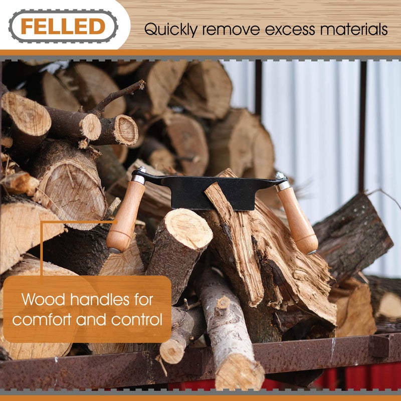 Felled Draw Shave Knife – 5in Straight Draw Knife Straight Draw Shave Tool Woodworking Debarking Hand Tool - Image 5