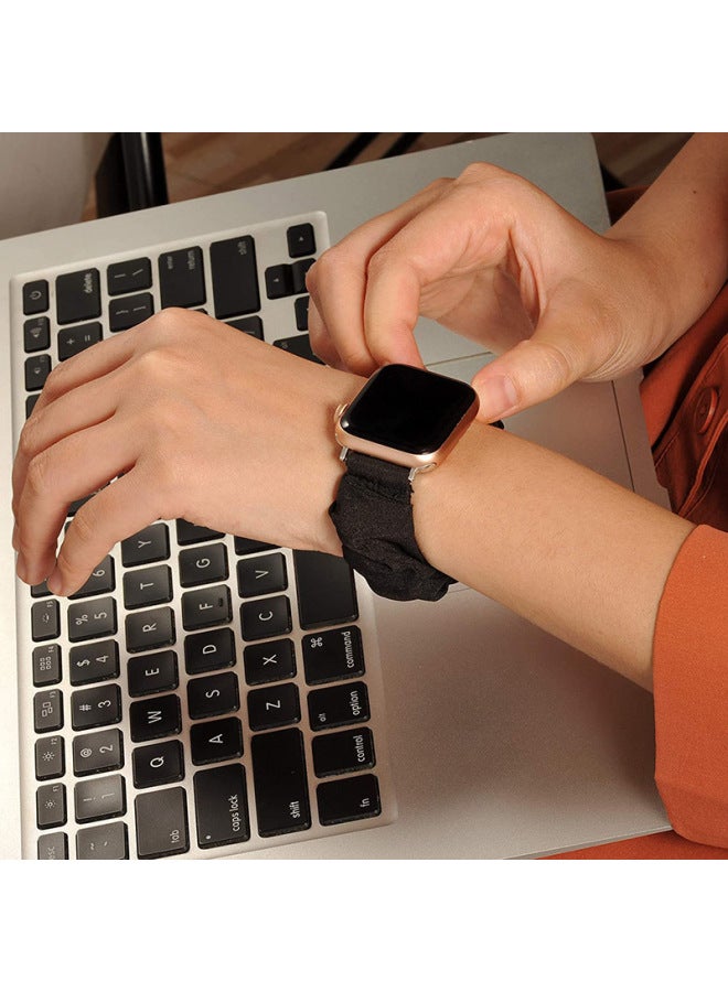New For Apple Strap Iwatch Wristband Imitation Cotton Watch Strap Large Intestine Hair Band Strap - Image 2