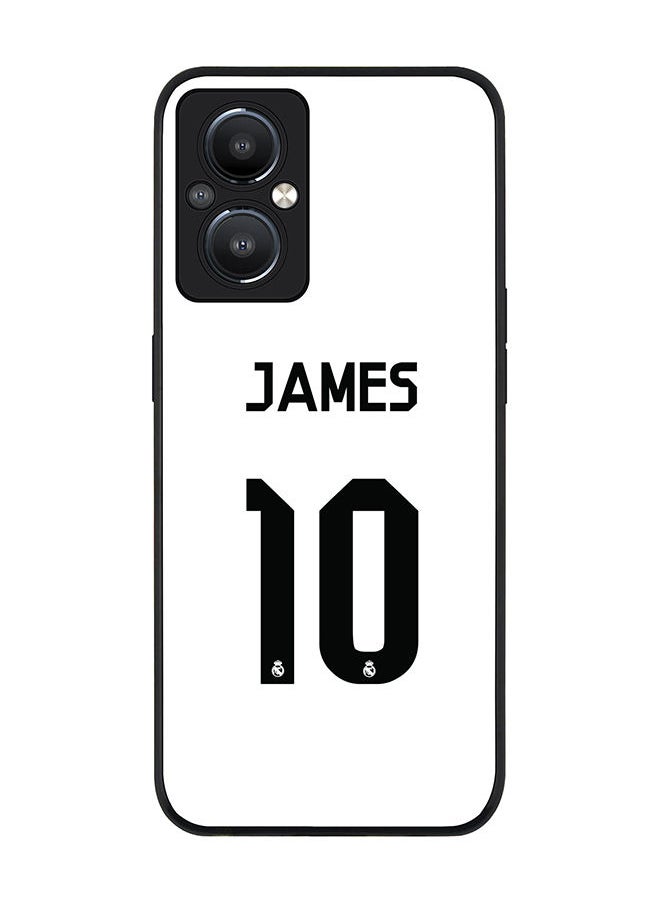 Stylizedd - Rugged Black edge case for Reno8 Z 5G / Reno8 Lite 5G / Reno7 Z 5G Slim fit Soft Case Flexible Rubber Edges Anti Drop TPU Gel Thin Cover - James Real Jersey - Image 1