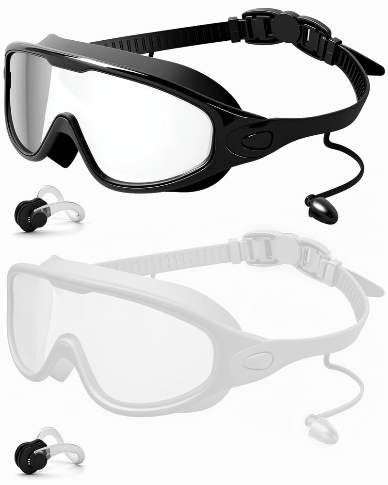 Rantizon Swim Goggles 2 Pack, Wide View Anti Fog&UV Swimming Goggles for Audlt, No Leaking Swim Glasses for Men Women Youth - Image 1