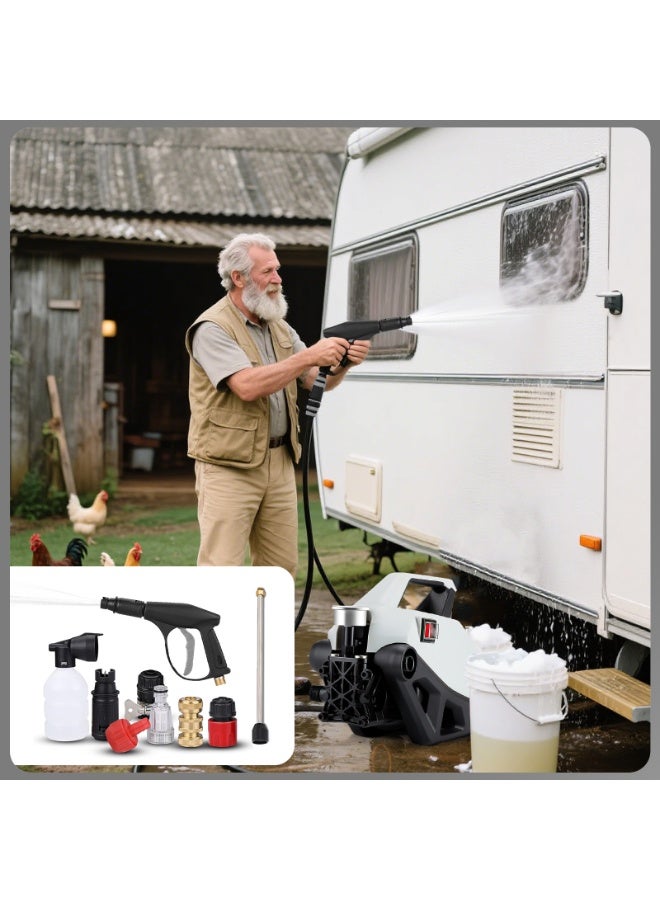 ALongDeng Electric Pressure Washer 2400W Power Washer with 33ft Hose Detachable Water Gun Electric Pressure Washer for Cleaning Car & Home Garden Yard - Image 3