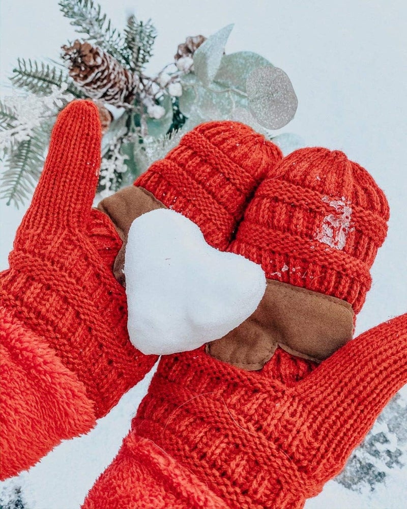 Funky Junque Mittens for Women - Fleece Lined Womens Winter Gloves, Fuzzy Warm Mittens, Cold Weather Fashion Accessories - Image 5
