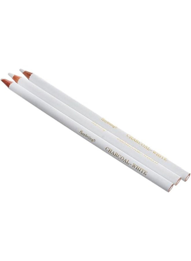 Keep Smiling Hs-20_Tb-1010 Set Of 3 Pieces Of White Charcol Pencil With Durable Material - Image 1