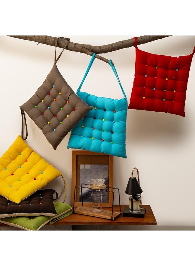 Bluejw Chair Cushion Summer With Straps Office Chair Cushion Student Seat Cushion Chair Cushion With Rope Dopamine Color Cushion - Image 4