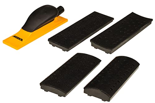 Mirka Hand Sanding Block Kit Set 2.75" x 8" Hook and Loop/Multipurpose Sander Tool for Sanding on concave, Convex and Flat Shaped Surfaces - Image 1