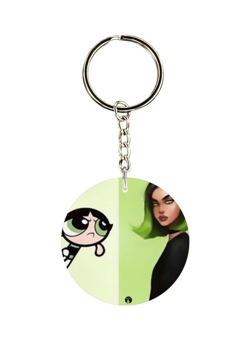 Powerpuff Girl Buttercup Printed Keychain