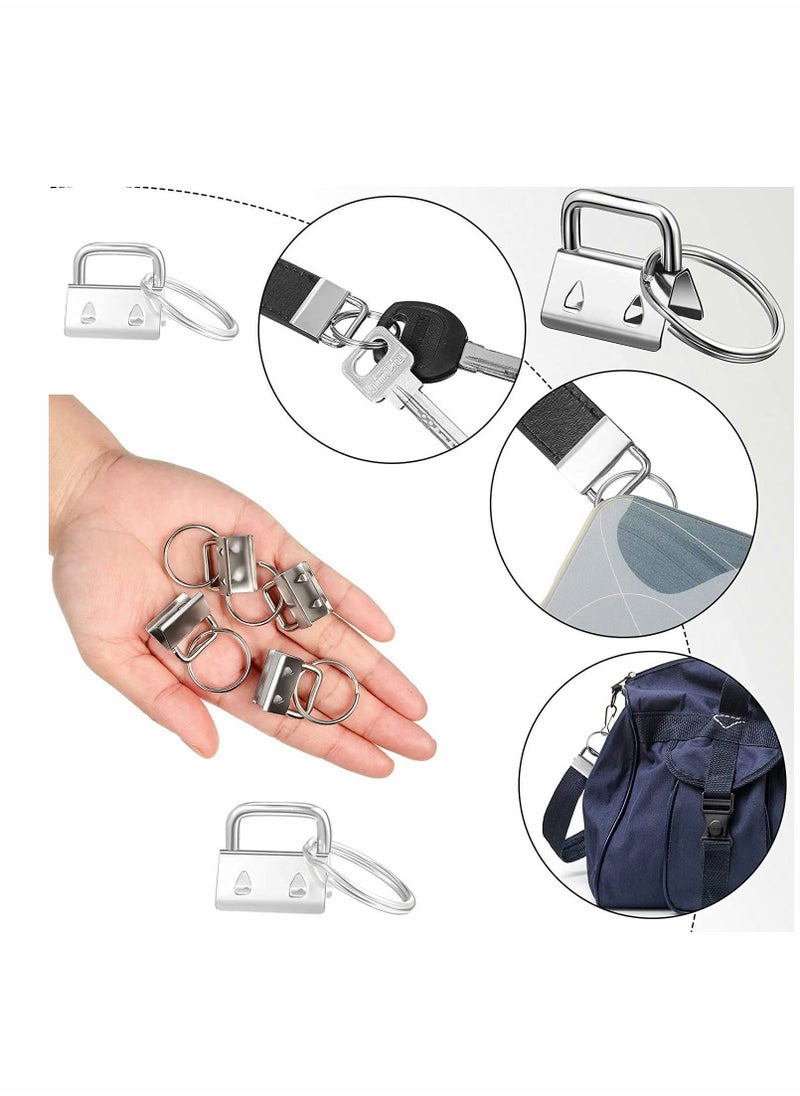 Y&D - 100 Pcs Key Fob Hardware with Rings, Keychain Wristlet for Bag Wristlets Fabric/Ribbon/Webbing/Embossed and Other Hand Craf - Image 1
