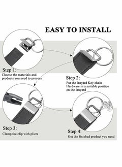 Y&D 100 Pcs Key Fob Hardware with Rings, Keychain Wristlet for Bag Wristlets Fabric/Ribbon/Webbing/Embossed and Other Hand Craf  - Image 5