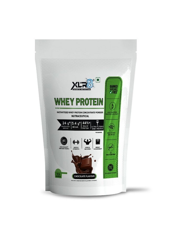 XLR8 Whey Protein Powder with 24 g Protein Content & 5.4 g BCAA (454 g (Pack of 1), Chocolate) - Image 1