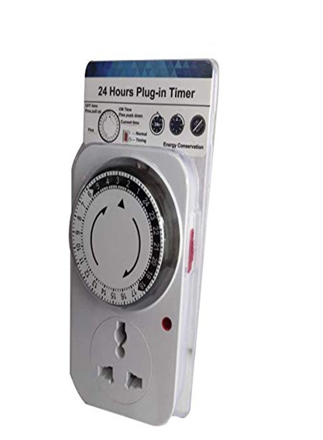 Quick Sense QS-T6 Mechanical Timer Switch | 24-Hour Plug-in Mechanical Timer | 30-Minute Segments | 16A Load | Energy-Saving Automation | Set of 2 - Image 2