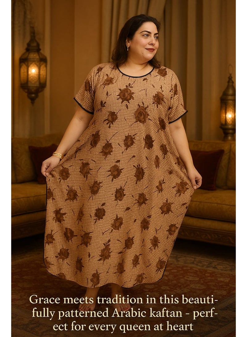 الخليج فستان عربي ماكسي للنساء من قماش مطاطي - Image 1