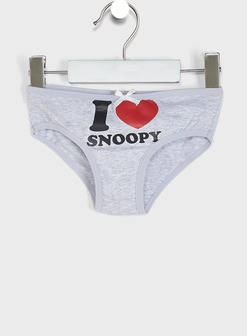 Peanuts Kids 3 Pack Snoopy Brief