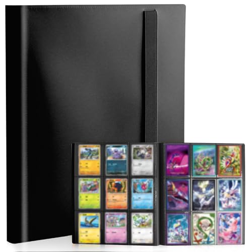 SRISE Card Binder 9-Pockets, Trading Card Binder, 20 Pages, 360 Card Capacity Collection Binder, Card Folder for MTG, TCG, Game Cards & Sports Cards（Black） - Image 1