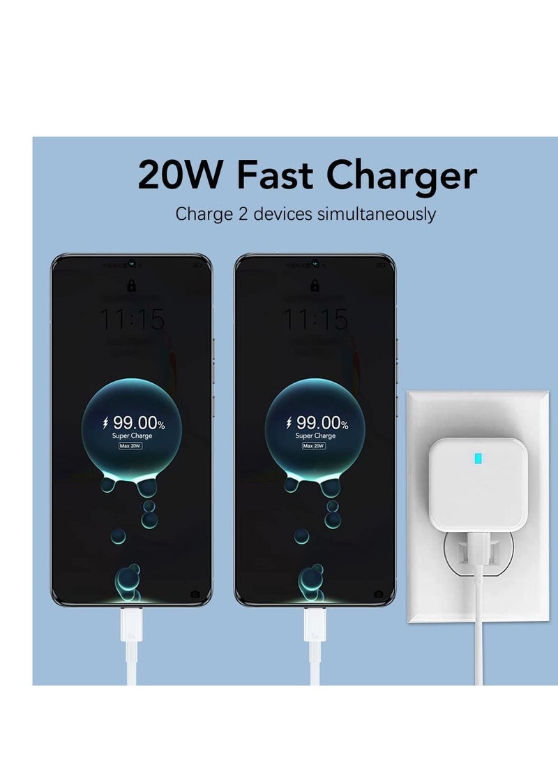 ECVV Dual Port 3.0 USB Type-C 20W PD Fast Charger UK Plug  - Image 3