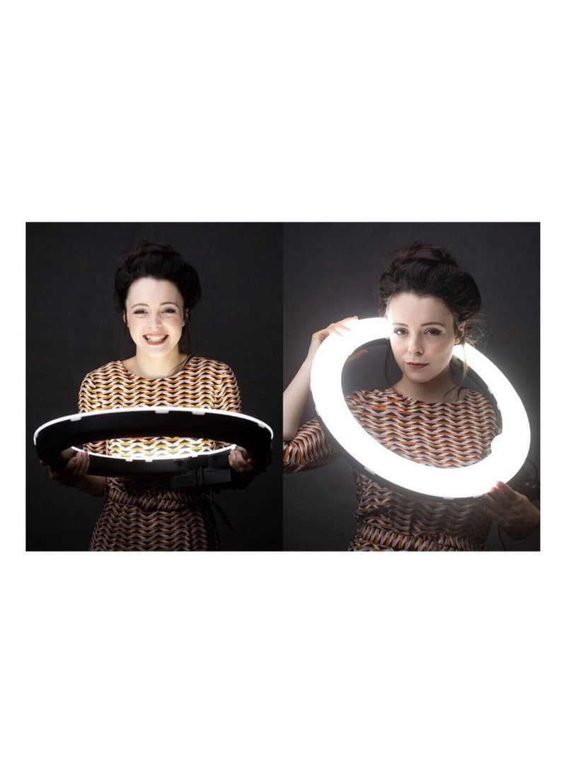 بلو فاير حلقة إضاءة LED احترافية 21 بوصة مع حامل ثلاثي القوائم و 3 حوامل للهاتف – 560 مصباح LED، 65 واط، درجة حرارة لون قابلة للتعديل 2700K-6500K، تحكم سلس في السطوع، جهاز تحكم عن بعد – مثالية لتيك توك، يوتيوب، إنستغرام ريلز، البث المباشر، المكياج، التصوير الفوتوغرافي والفلوغينغ! - Image 3