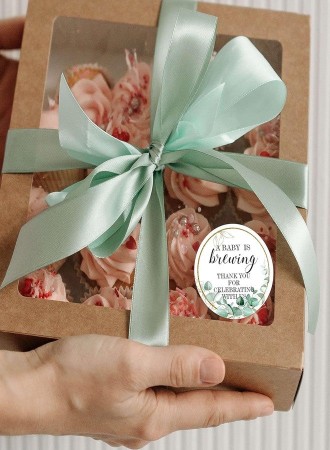 TENTADO 50 Greenery A Baby is Brewing Stickers - Gender Neutral Baby Shower Favor Stickers for Invitations, Candles, Popcorn, Water Bottles - 2 Inches. - Image 5