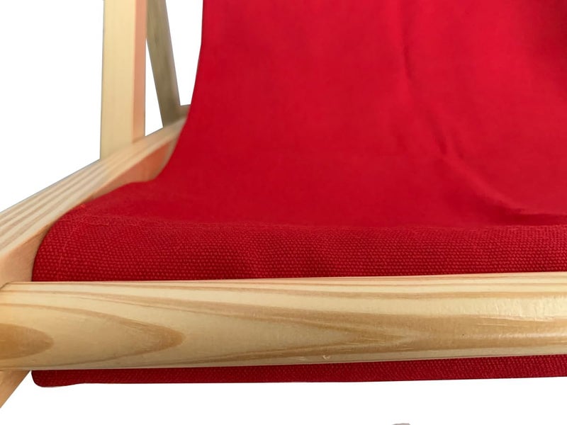 TBACW Patio Lounge Chair Replacement Canvas 47" L x 17" W - Beach Sling Chair Fabric, Indoor Outdoor Use - No Wooden Frame (Red) - Image 5